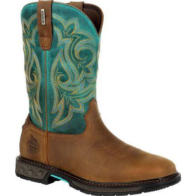 Georgia Women's Brown 10" Work - Brown, Size: 6, Width: M