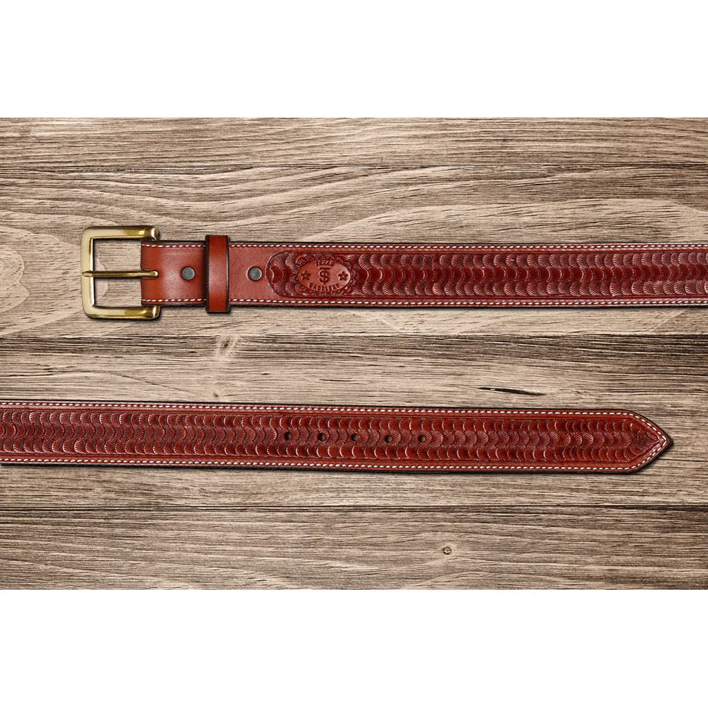 Texas Saddlery Mahogany Swirl Belt, Size: 32