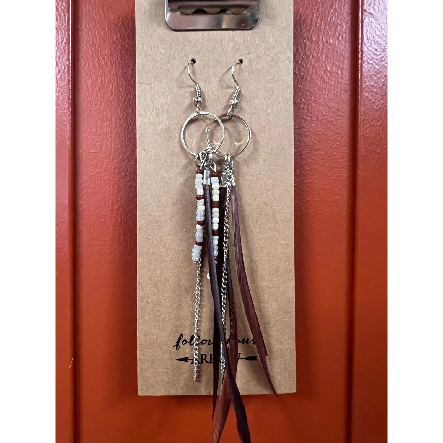 Follow Your Arrow Earrings - Split Feathers