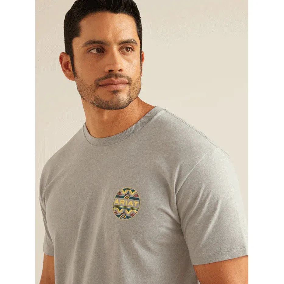 Ariat Men's Western Geo T-Shirt - Stone Heather