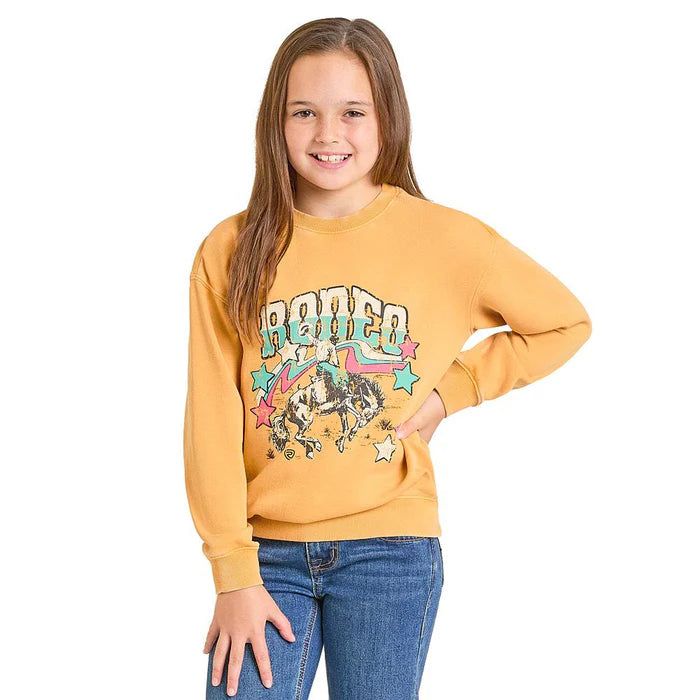 Rock &amp; Roll Girl's Graphic Pullover - Mustard