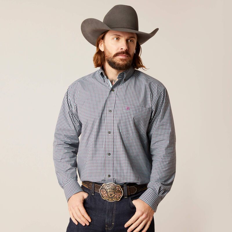Ariat Men's Pro Sullivan Classic Fit Long Sleeve Shirt - Angel Blue