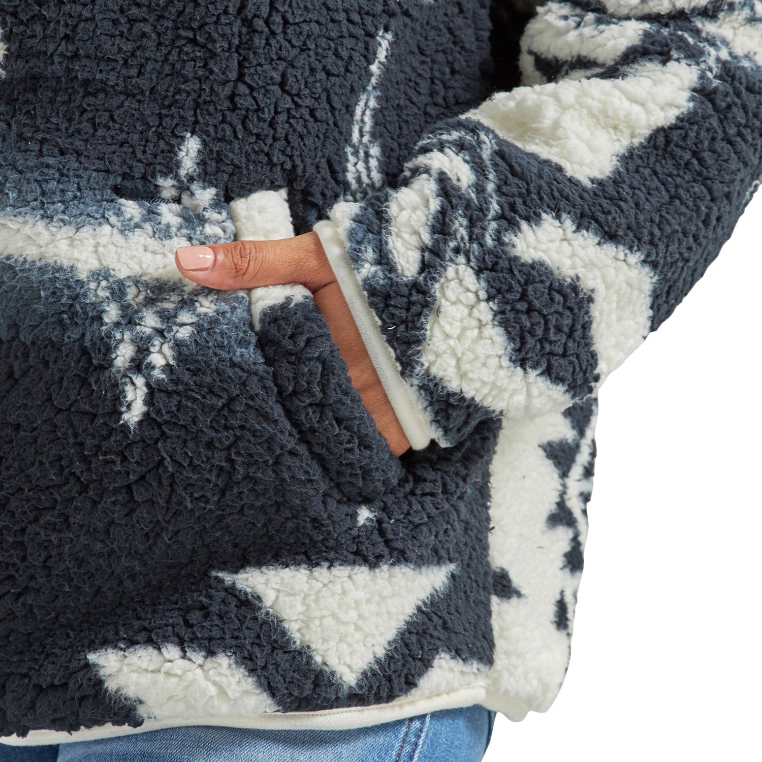 Wrangler Women's Retro Punchy Sherpa Jacket - Navy