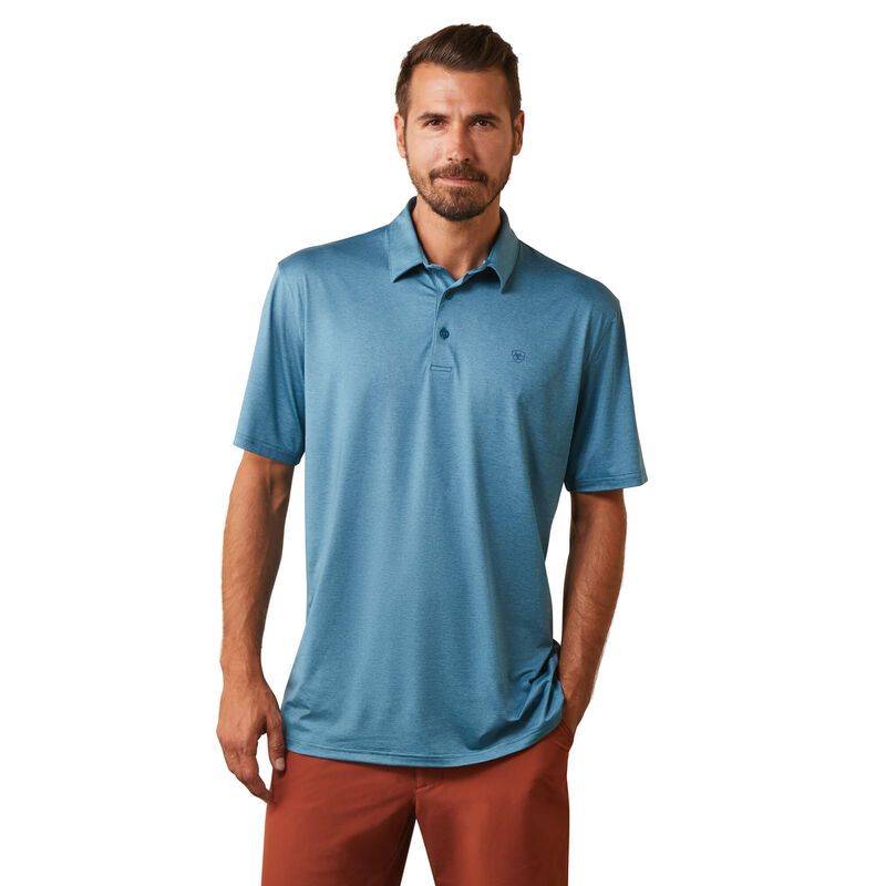 Ariat Mens Charger 2.0 Polo Shirt - Eurasian Teal