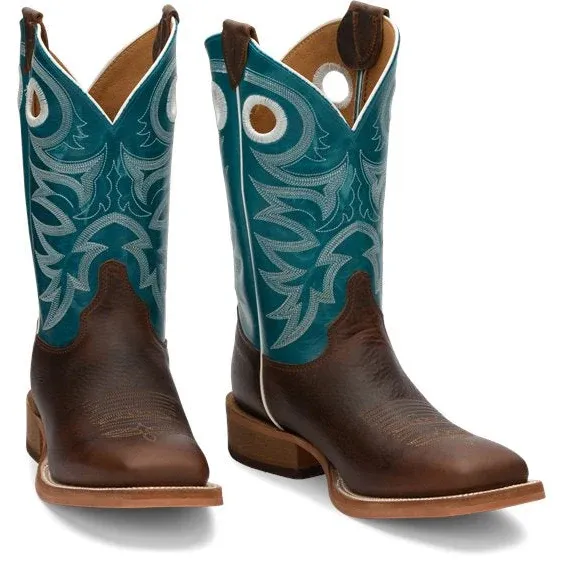 Justin Bent Rail Men's Brennan 11" Western Boots-Chocolate Brown