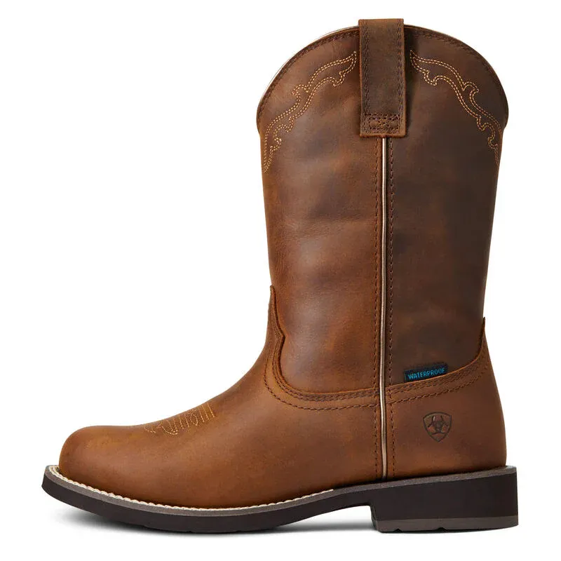 Ariat Women's Delilah Toe H20 Western Boots - Distressed Brown, Size: 5.5