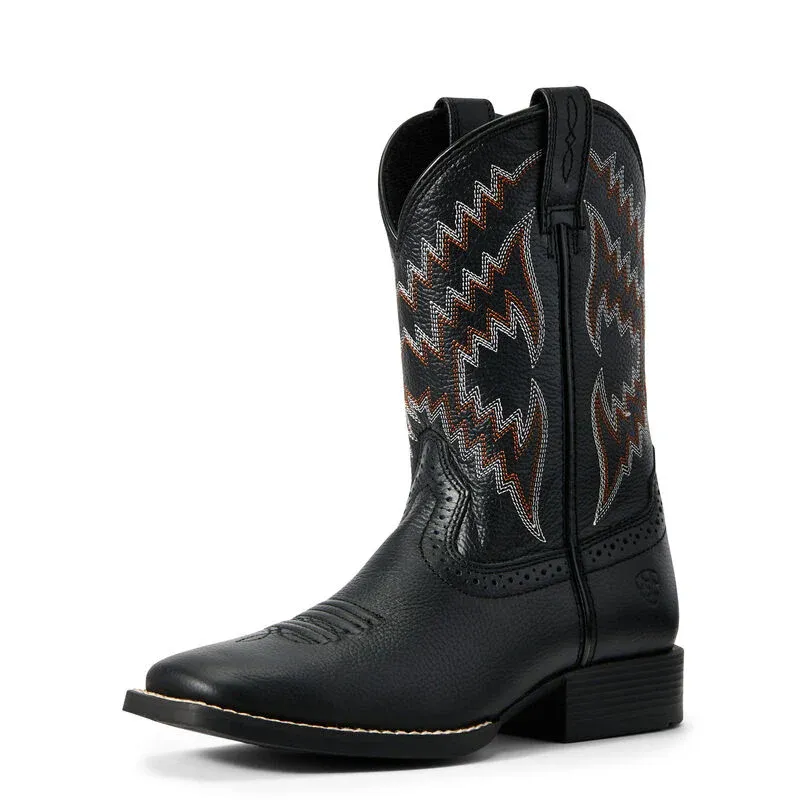 Ariat Boy's Youth Tycoon Western Boots - Bear Black, Size: 1