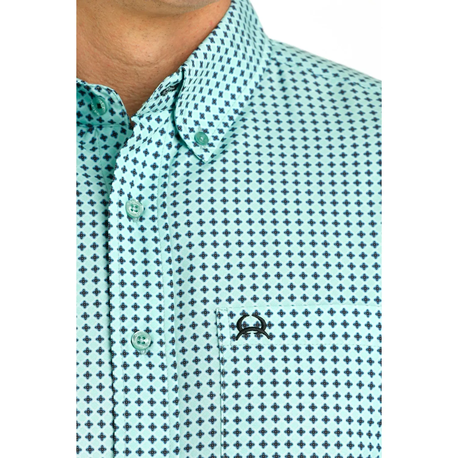 Cinch Men's Short Sleeve Arenaflex-Turquoise