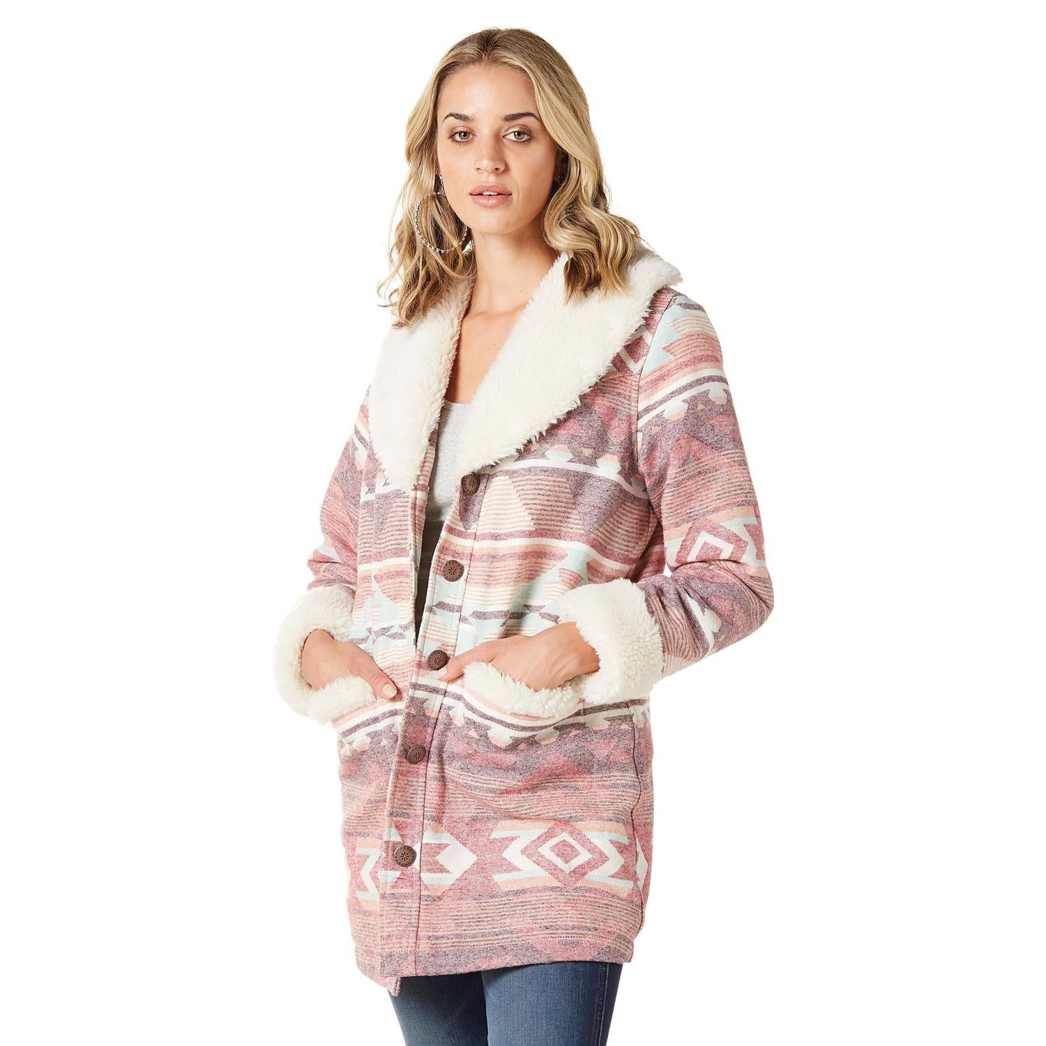 Wrangler Women's Retro Coat - Pink Multi, Size: M