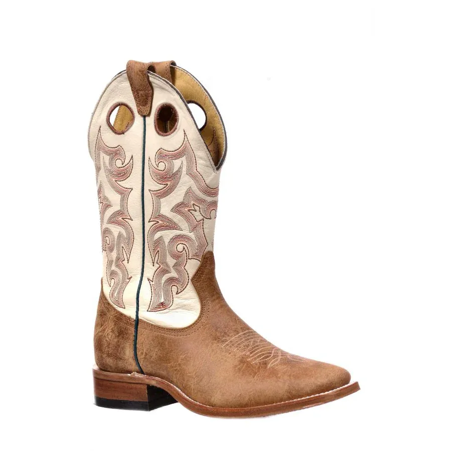 Boulet Men's Wide Square Toe Western Boots - Lucious Bone/Mojave Caden, Size: 7
