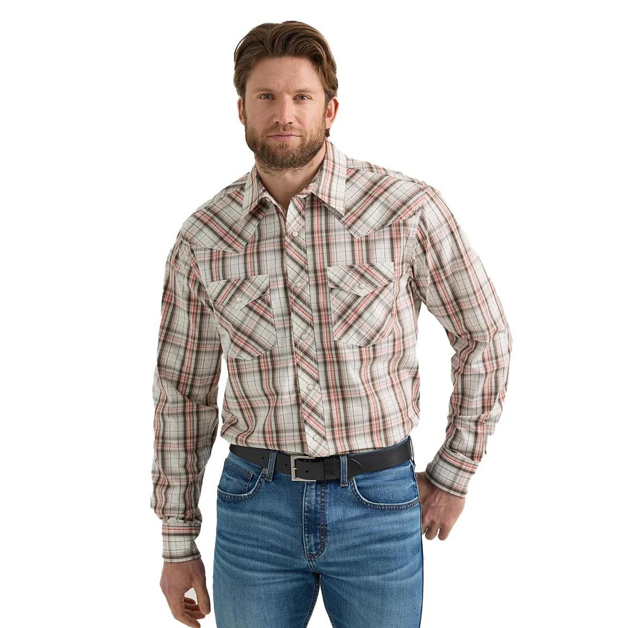Wrangler Men's 20X Competition Long Sleeve Shirt - Brown