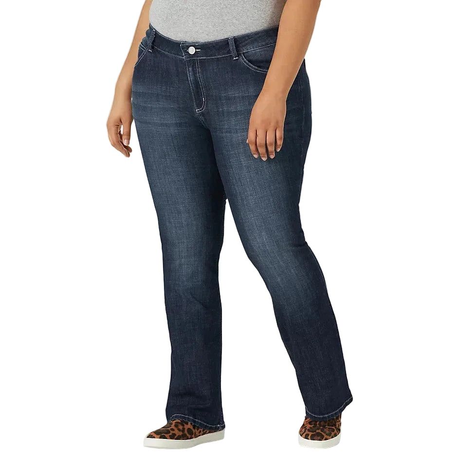 Wrangler Women's (PLUS) Mid Rise Bootcut Jeans - Dark Wash