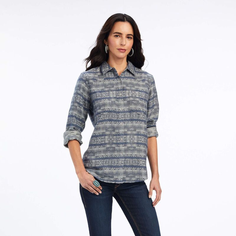 Ariat Womens REAL Billie Jean Shirt Nightrider Jacquard