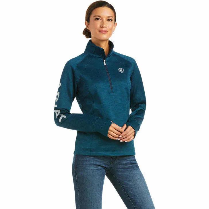 Ariat Womens Tek Team 1/2 Zip Eurasian Teal