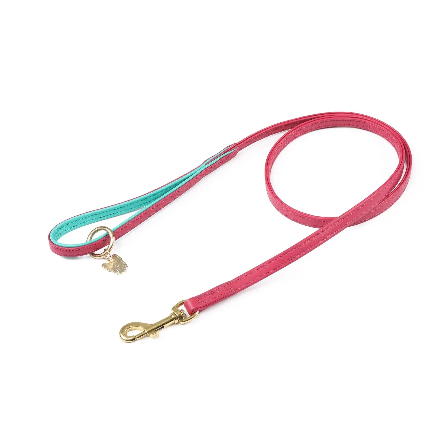 Leather Dog Lead, Color: Navy, Size: 48"