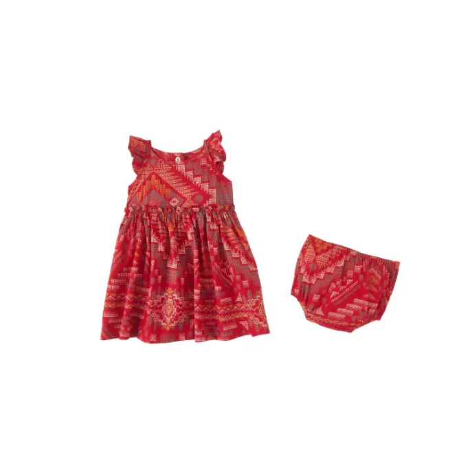 Wrangler Baby Girl's Sleeveless Dress - Red, Size: 0-3