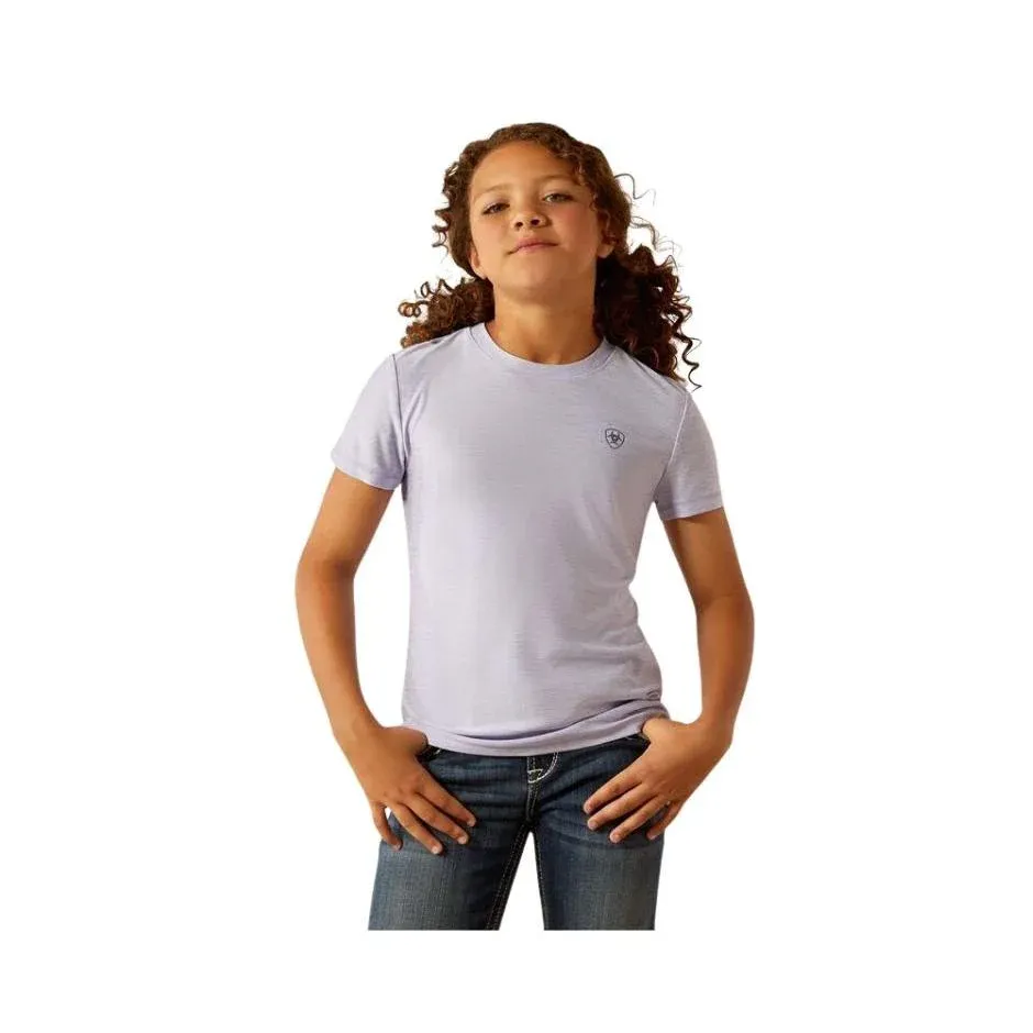 Ariat Girl's Short Sleeve Tee Shirt - Assorted colours, Color: Sweet Lavender, Size: XS