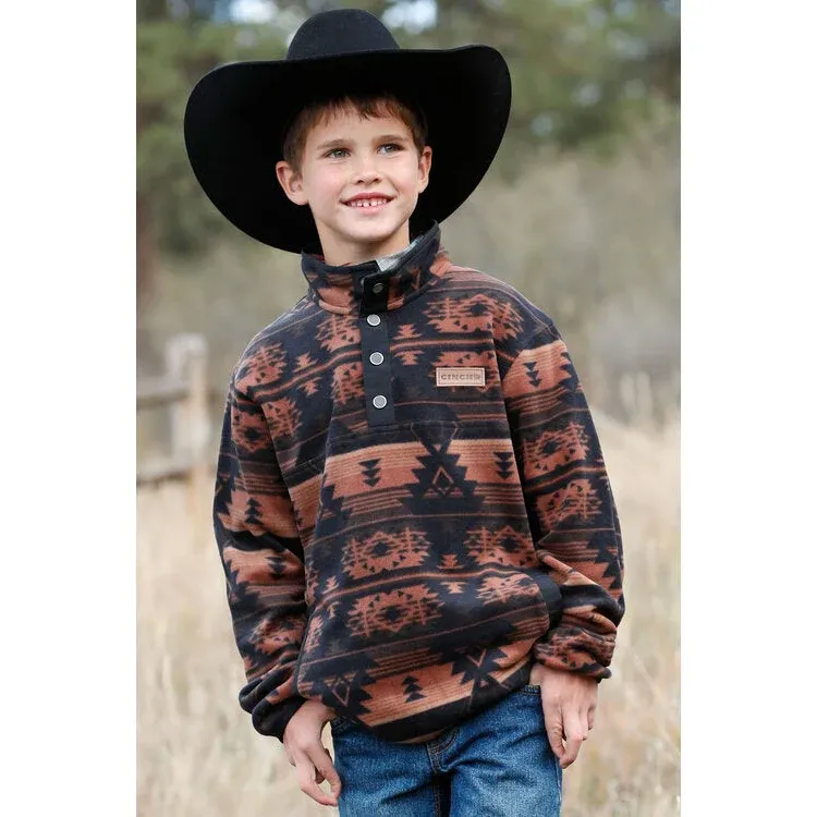 Cinch Boy's Fleece Pullover Sweater - Black