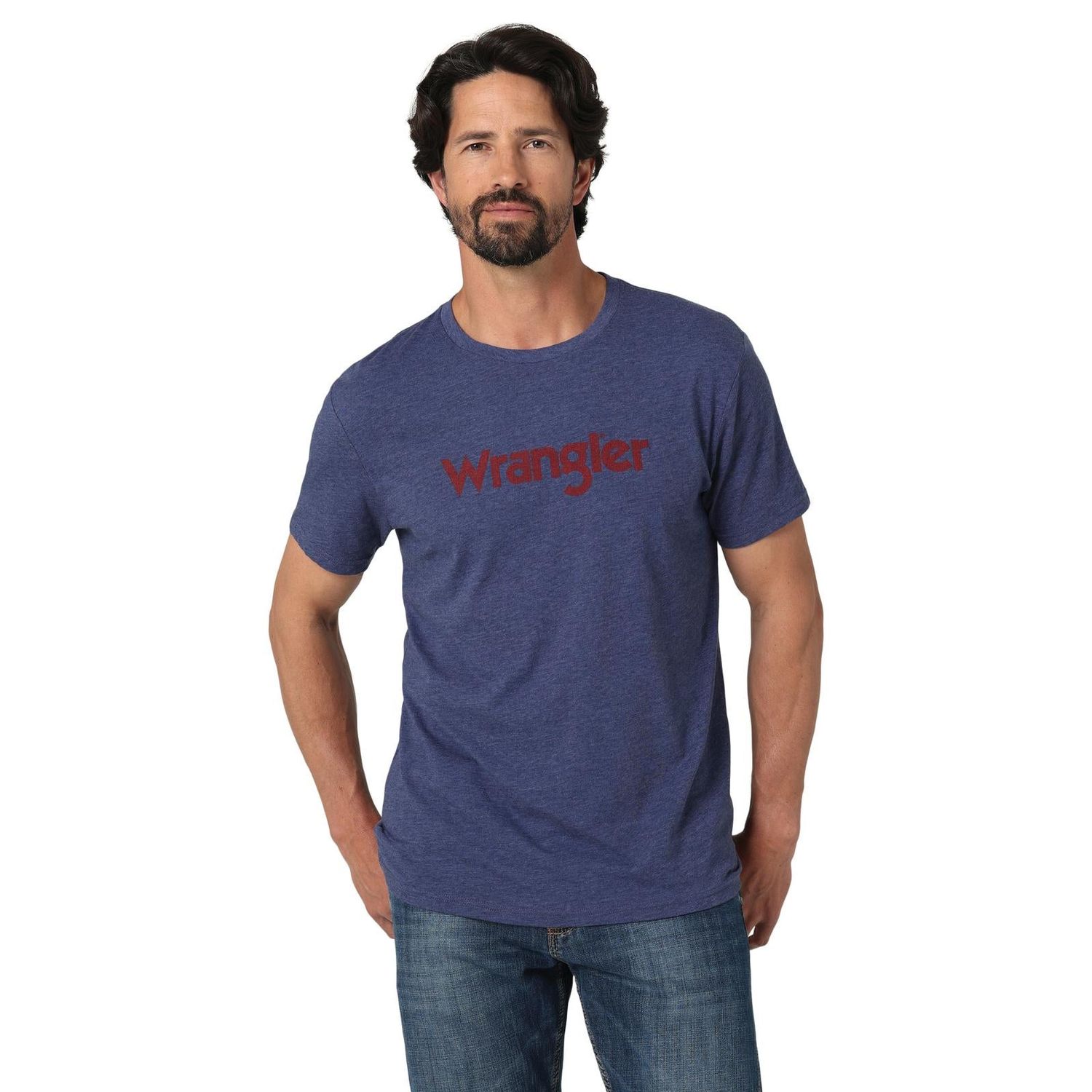 Wrangler Men's Short Sleeve T-Shirt - Denim Heather