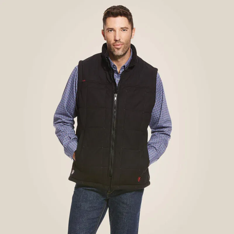 Ariat Men's Fire Resistant Crius Insulated Vest - Black, Size: 3XLT