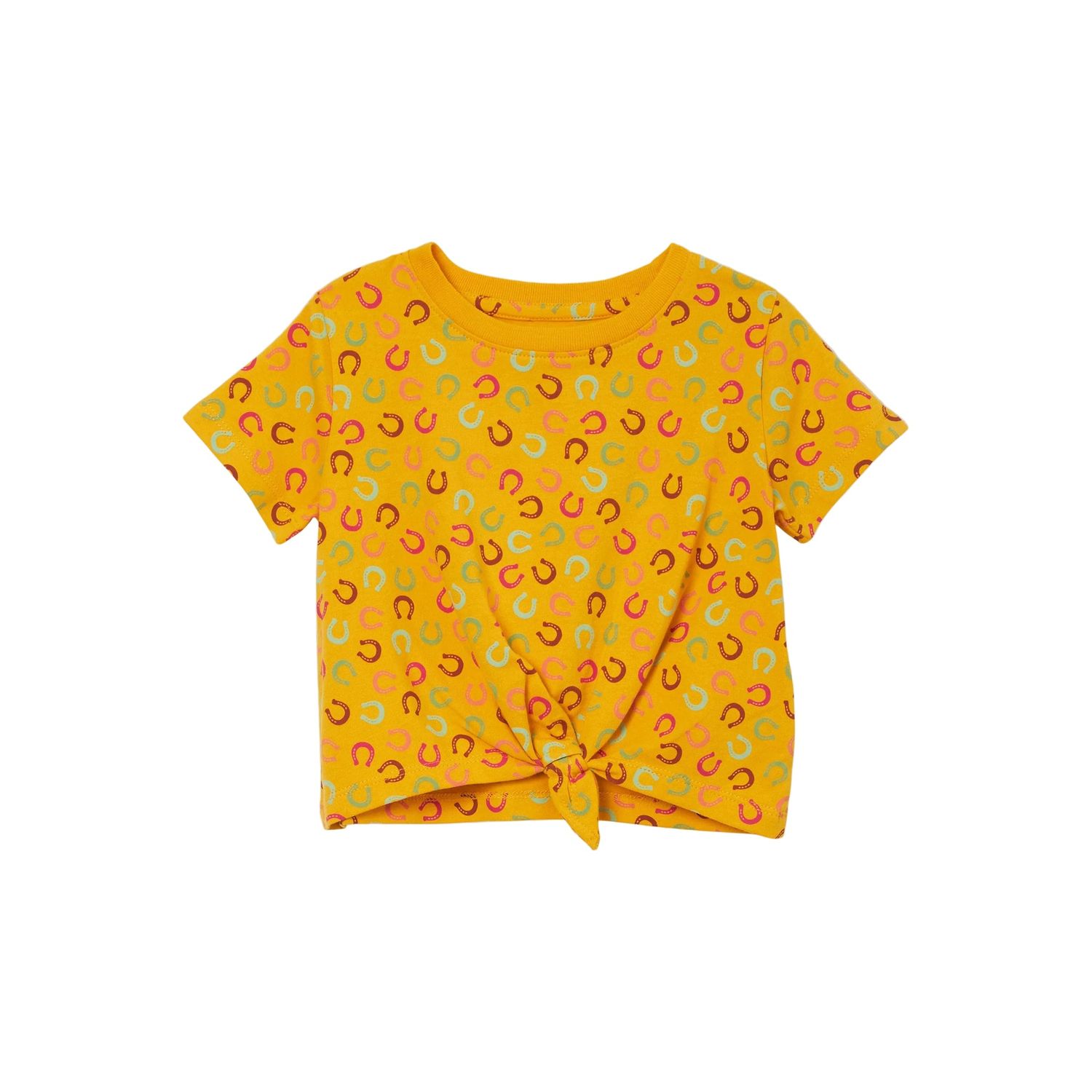 Wrangler Baby Girl Short Sleeve Horseshoe Shirt - Yellow