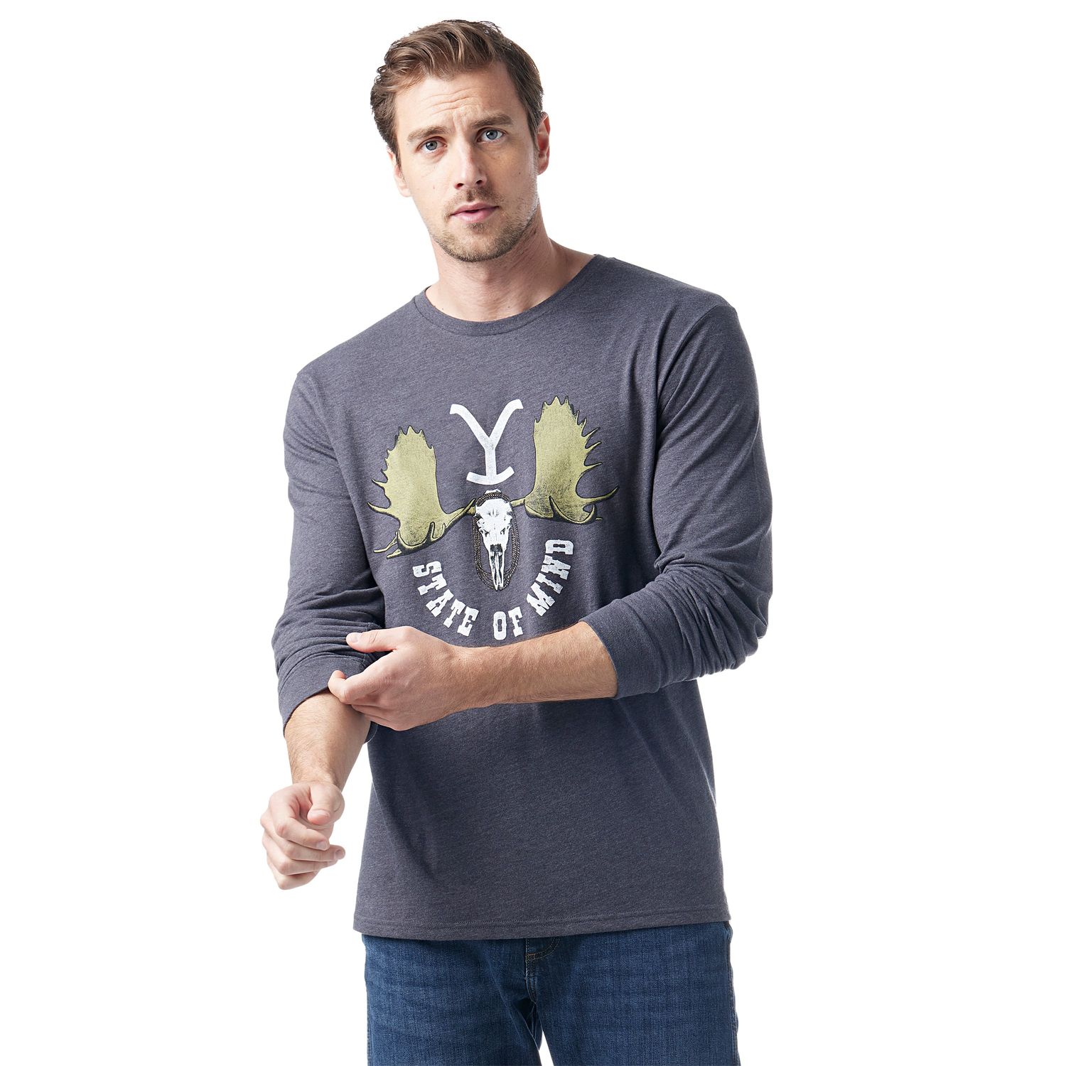 Wrangler Mens Western Yellowstone LS Tee
