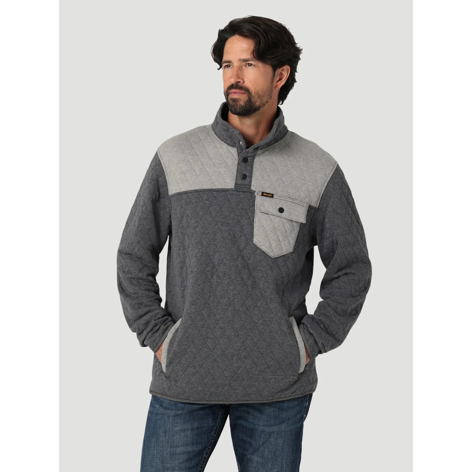 Wrangler Western Men's Quarter Snap Pullover, Size: L