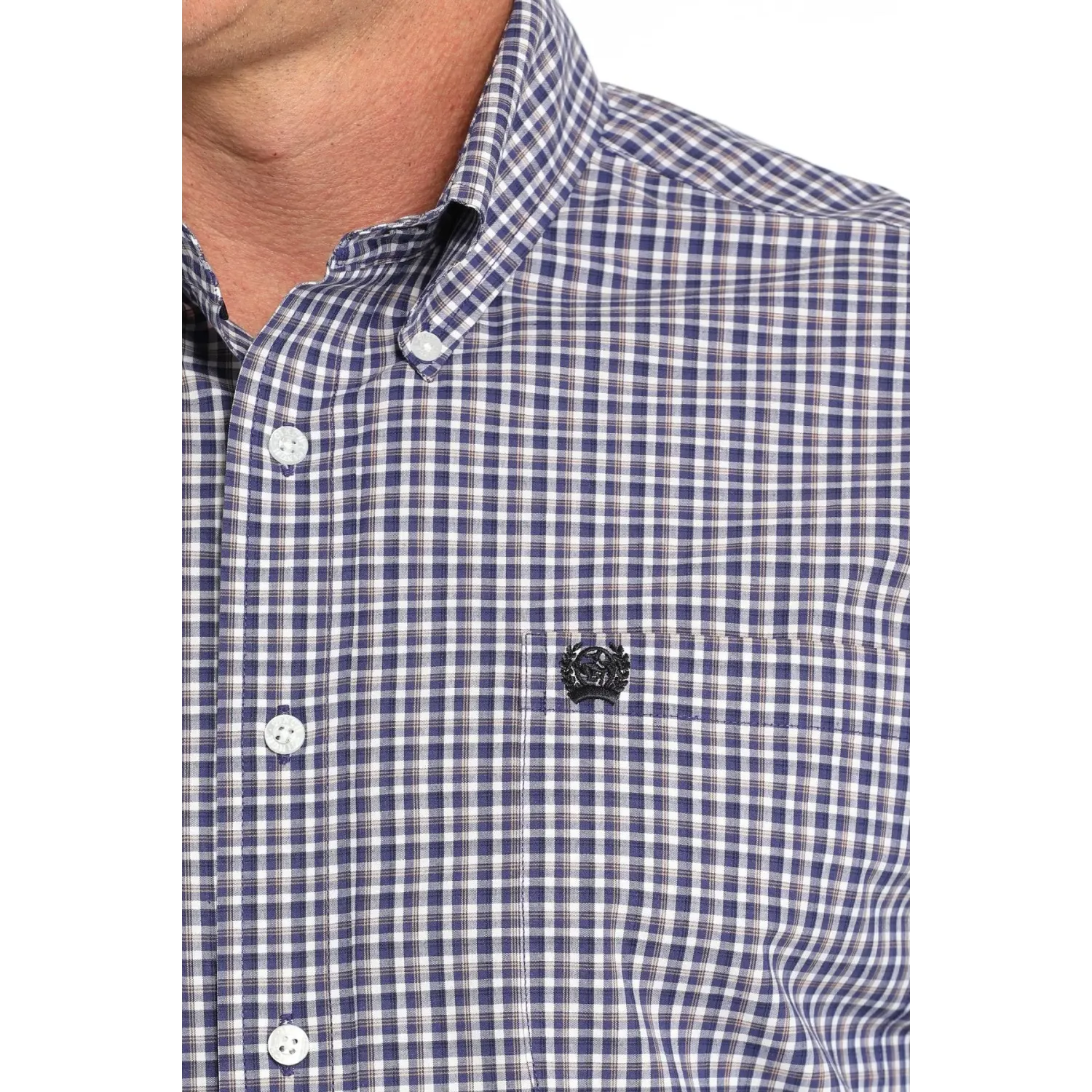 Cinch Men's Plaid Long Sleeve Shirt - Purple