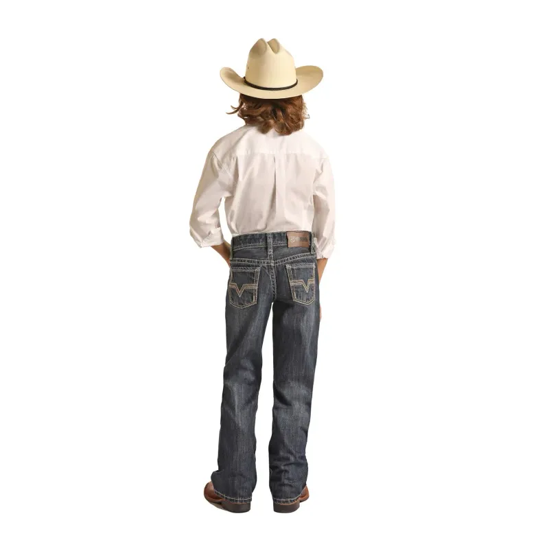 Rock &amp; Roll Boys BB Gun Bootcut Jeans - Dark Vintage Wash