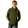 Ariat Boy's Barbwire Skull Hoodie - Dark Green
