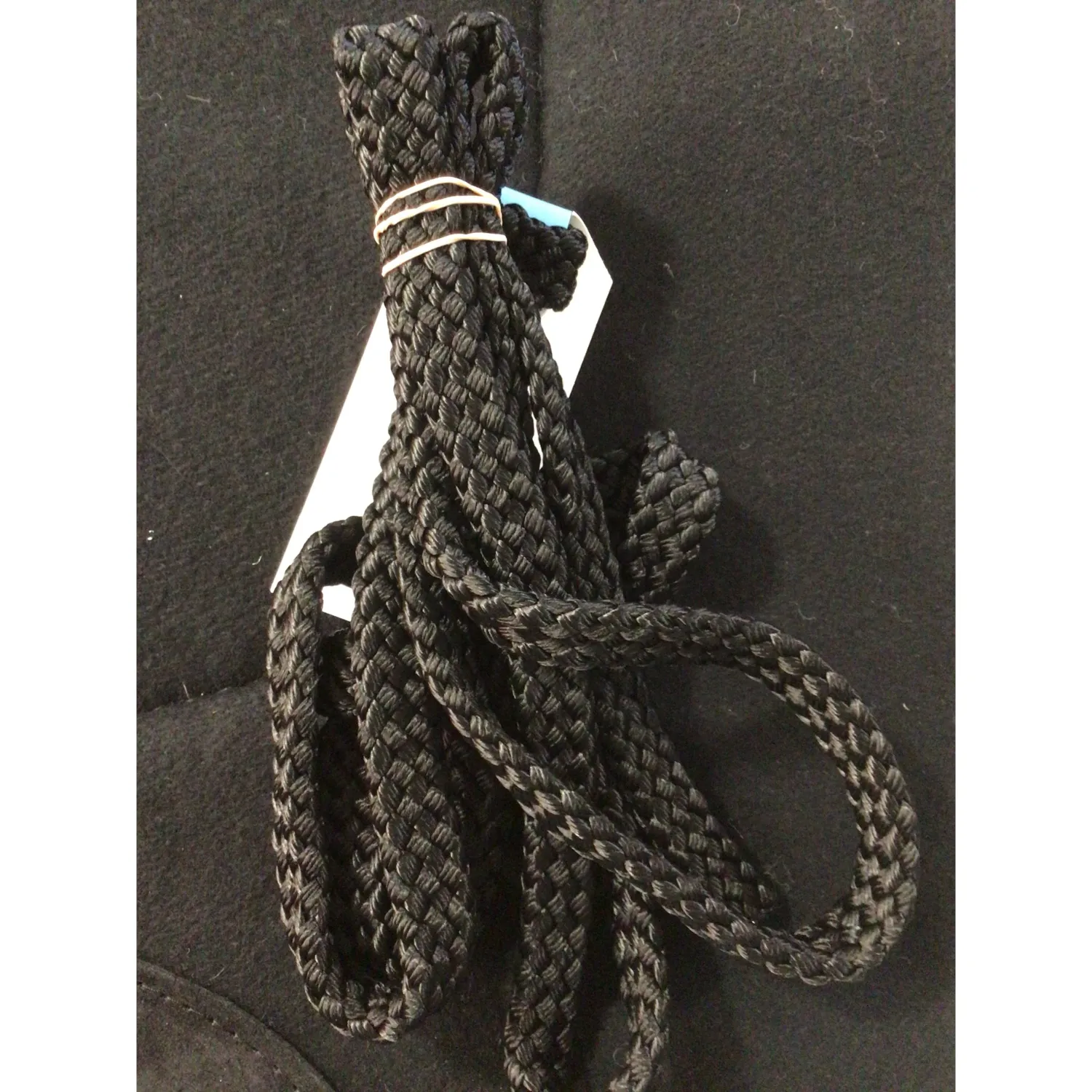 Loft's 5/8" Braided Cow Halter, Colour: BLACK