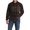 Cinch Men's Long Sleeve Polar Fleece Pullover- Brown