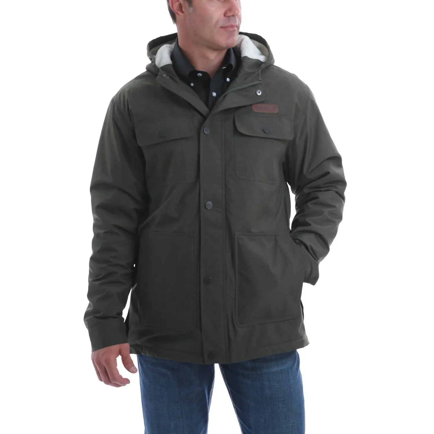 Cinch Men's Barn Coat Olive, Size: SMALL