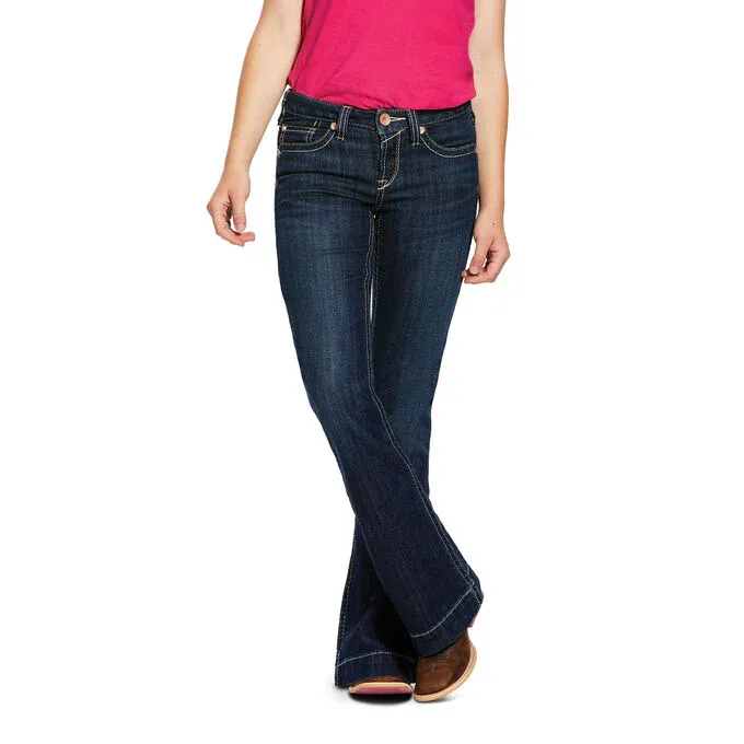 Ariat Girl's Real Presley Trouser Jeans - Naomi, Waist: 7