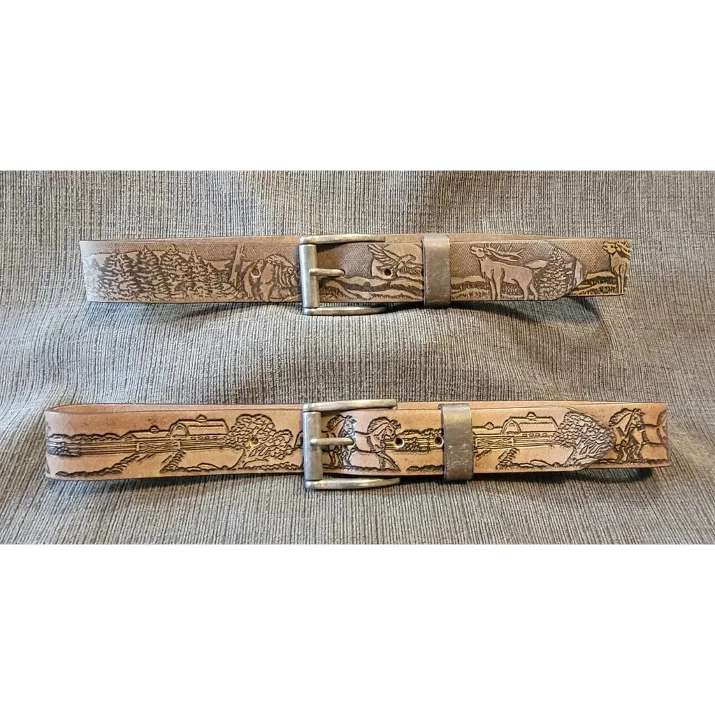 Barrett Youth Horse Embossed Belt - Brown