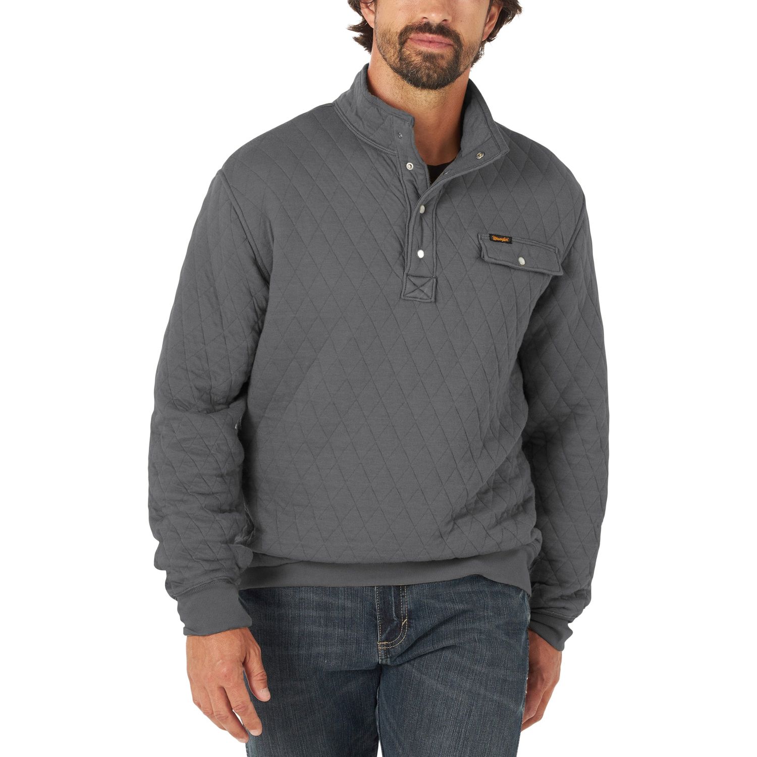 Wrangler Mens Quilted Quarter Snap