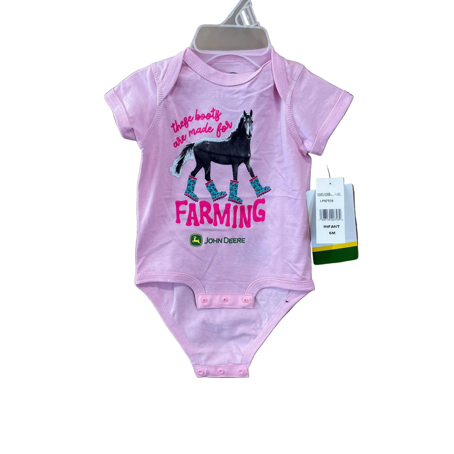 John Deere Infant Tee Shirt - Pink