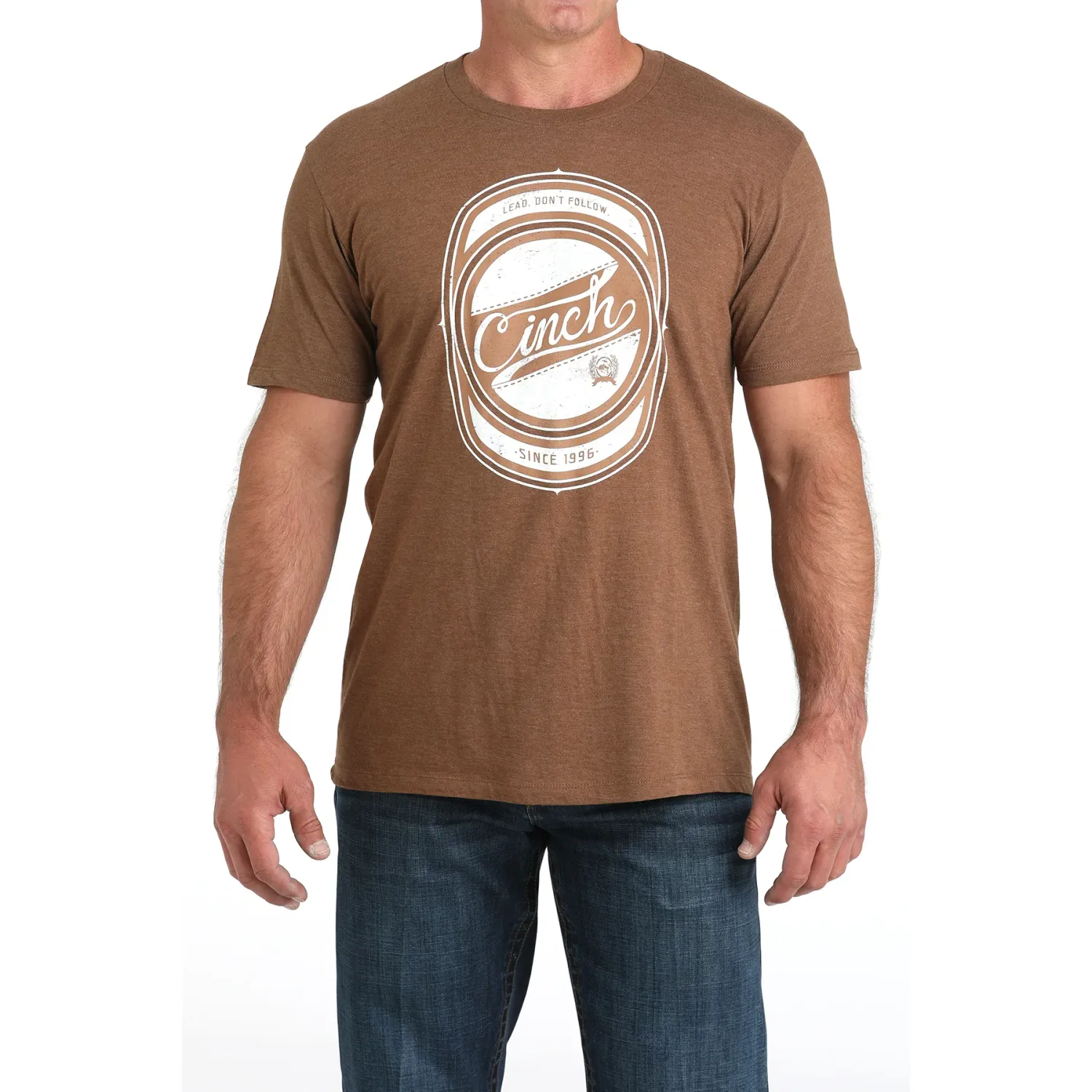 Cinch Men's Short Sleeve Tee Shirt- Brown - MTT1690694