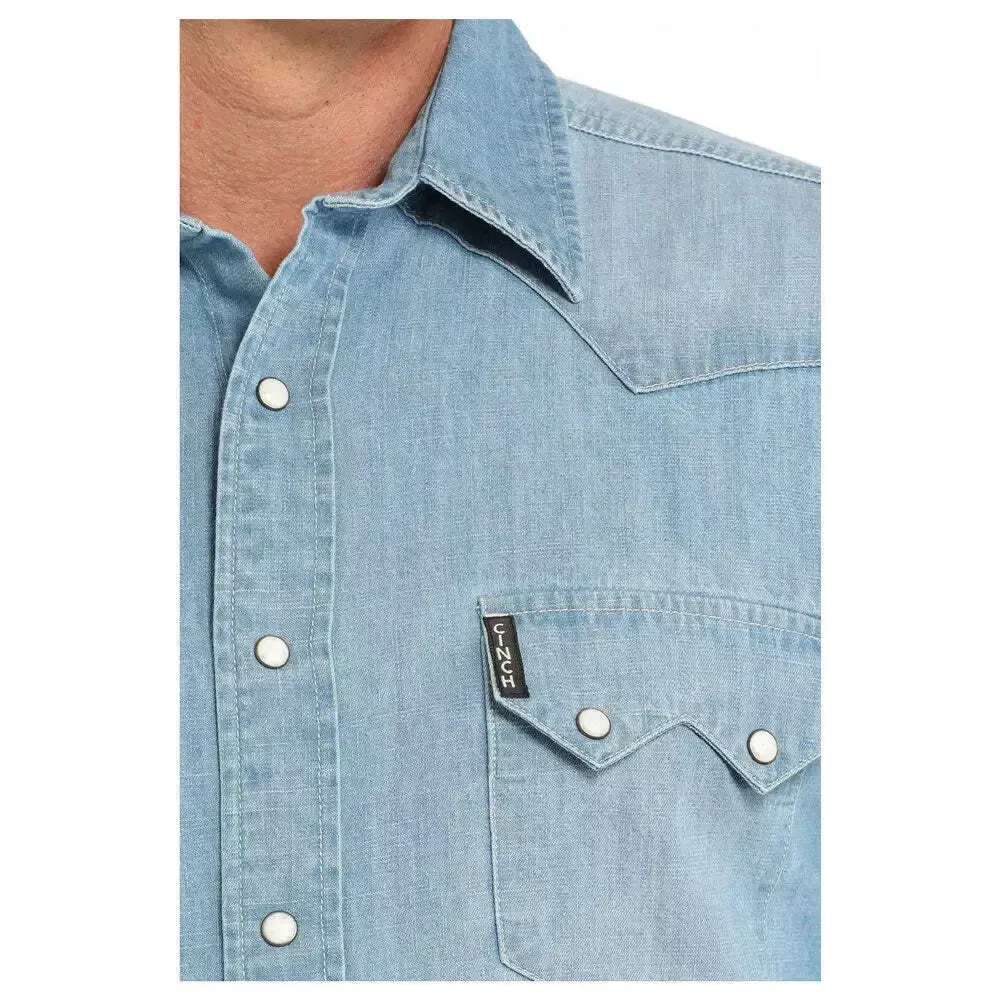 Cinch Men's Long Sleeve Denim Modern Fit Shirt - Indigo