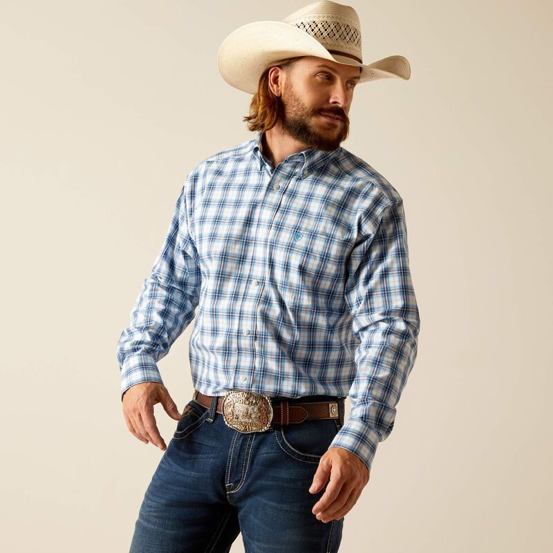 Ariat Men's Pro Phoenix Snap Long Sleeve Shirt - Blue