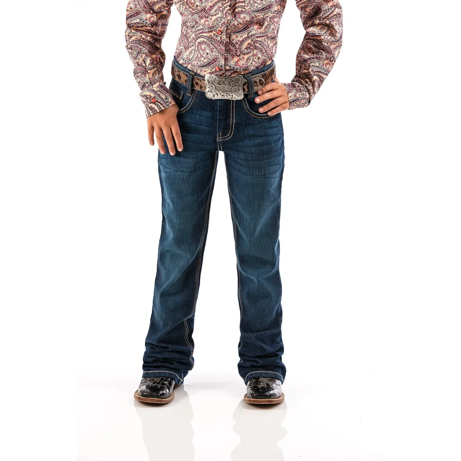 Cruel Girl "Lucy" Regular Fit Girl's Jeans - Dark Stonewash, Waist: 7