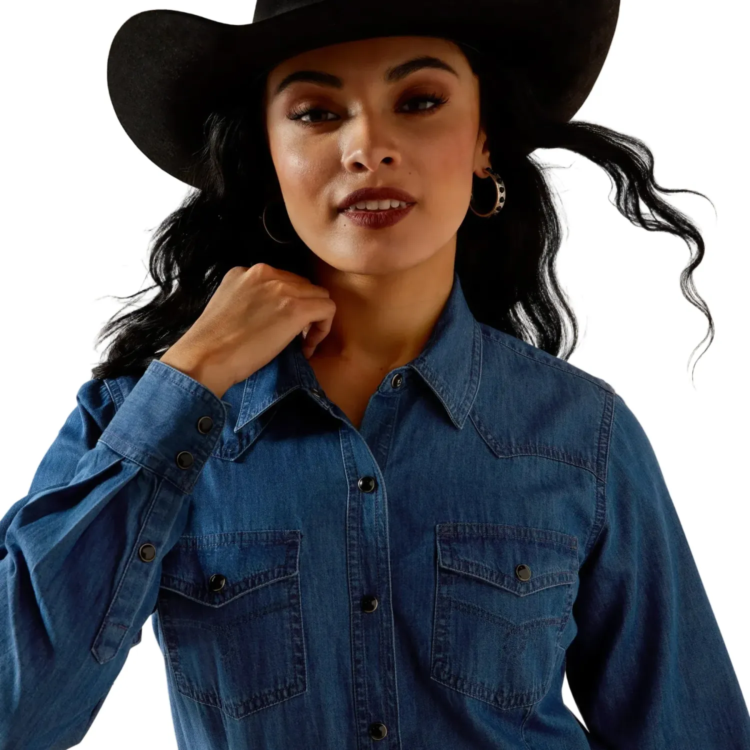 Ariat Women's True Blue Long Sleeve Shirt - Vintage Indigo