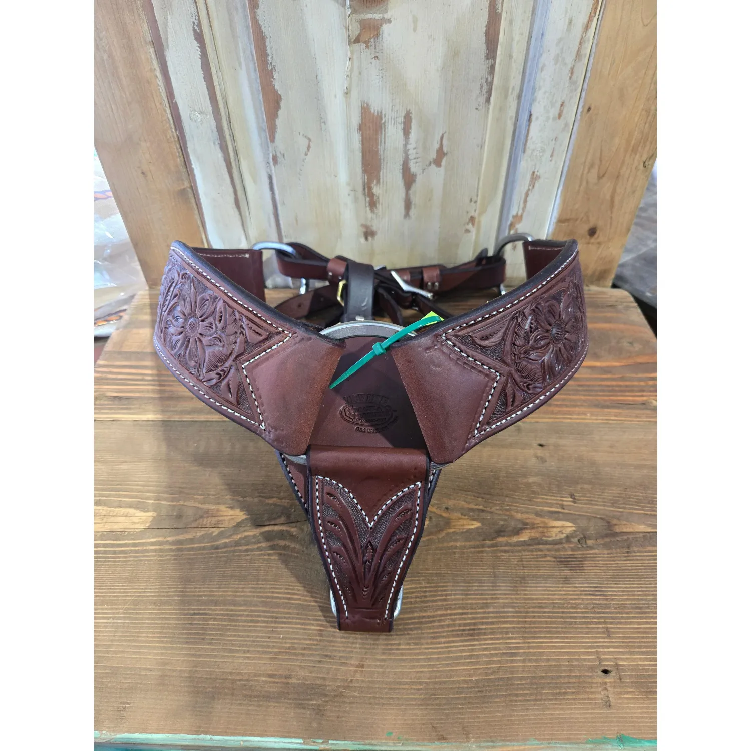 Irvine's 2 3/4" Rope Breast Collar - Waffle w/Caddo Flower, Style: DO