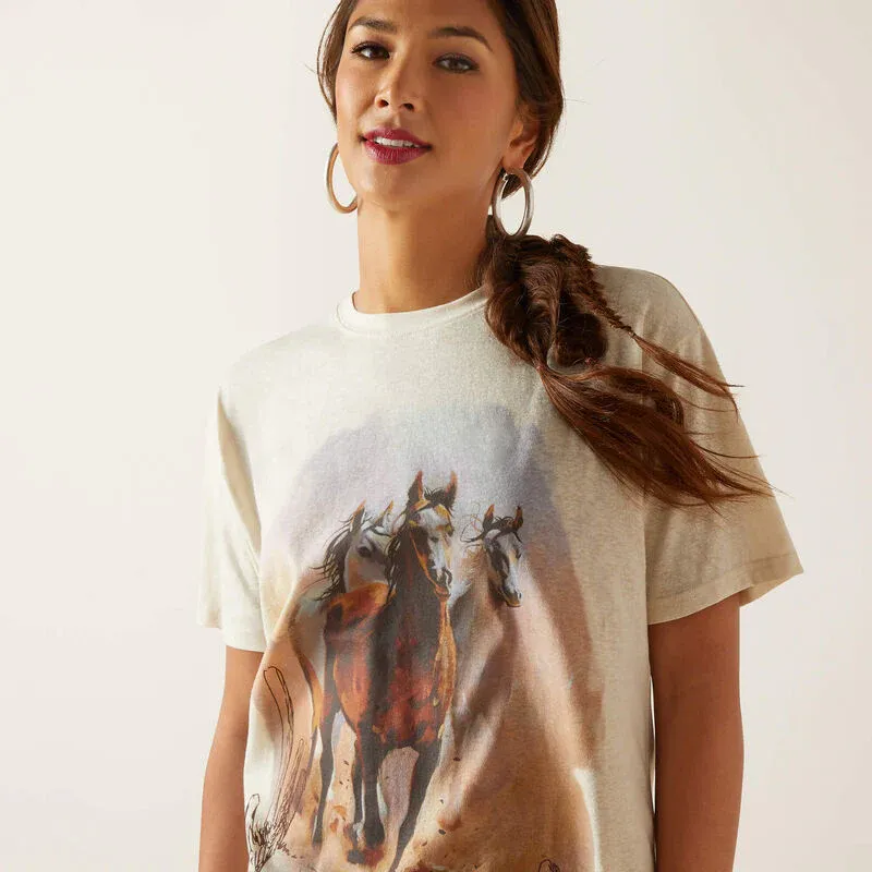 Ariat Women's Set Me Free Short Sleeve T-Shirt - Summer Sand