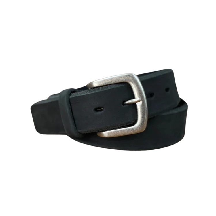 Ariat Men's Beveled Edge Embroidered Logo Belt - Black