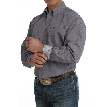 Cinch Men's Long Sleeve Plaid Shirt - Purple