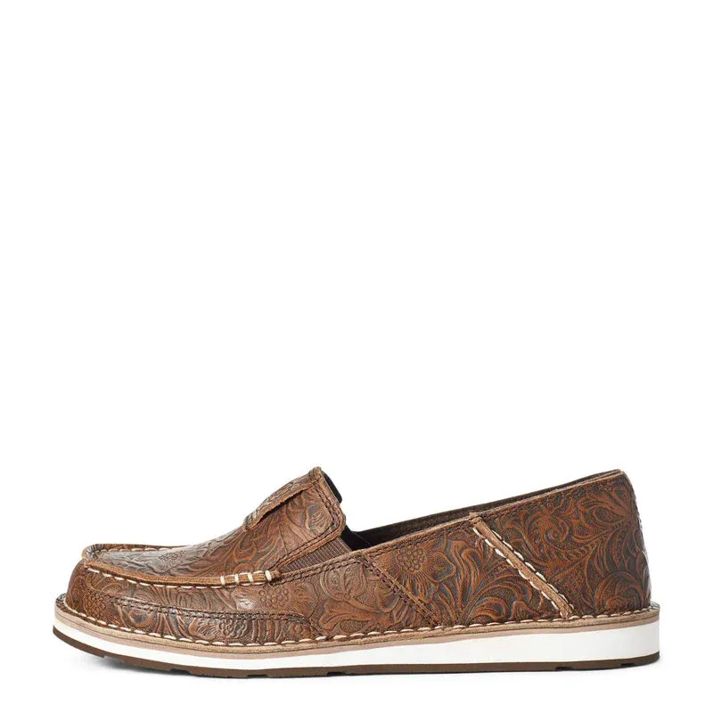 Ariat Women's Cruiser Shoes - Brown Floral Embossed, Size: 5.5, Width: B