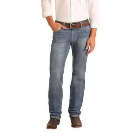 Rock &amp; Roll Men's Straight Leg Revolver Jeans- Vintage Wash