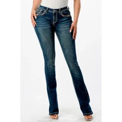 Grace in LA Women's Jeans - Steer Head Stitch, Waist: 25