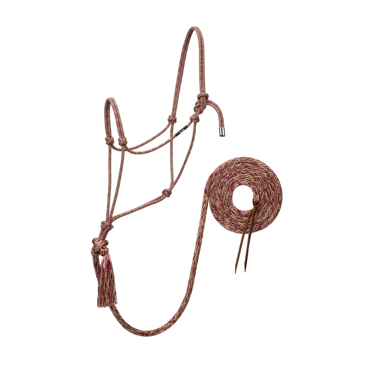 Weaver Leather Silvertip No. 95 Rope Halter with 10' Lead, Color: 162-bu/tan